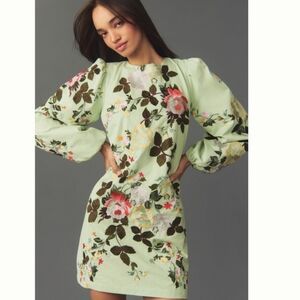 NWT Anthropologie Let Me Be Floral Embroidered Mini Dress - Size M